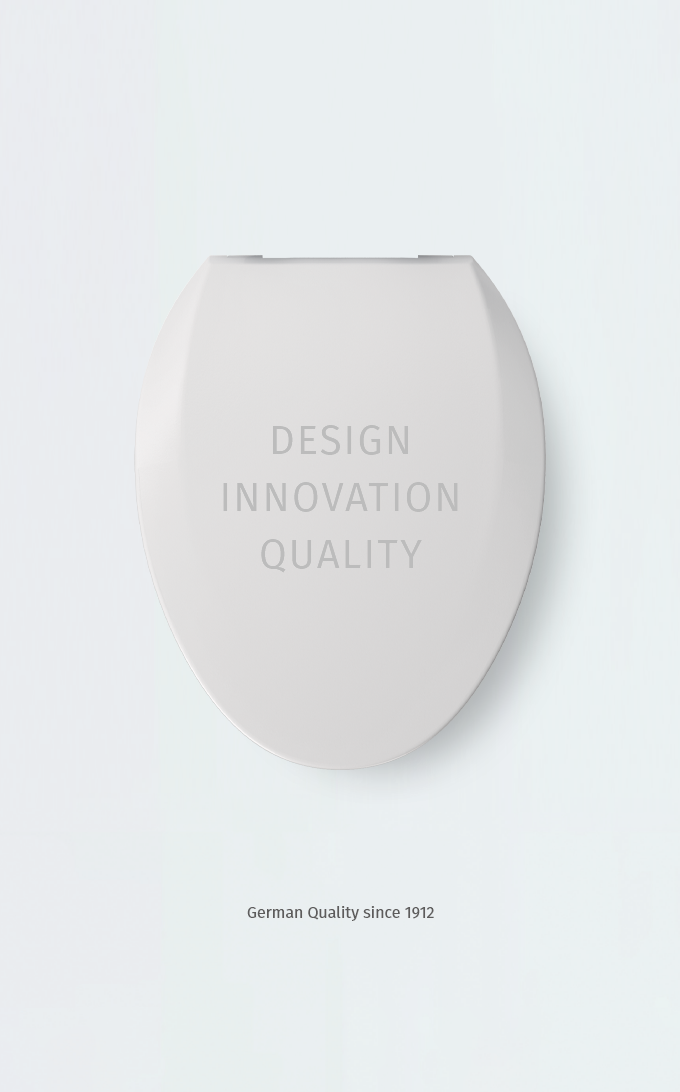 Toilet seat from Hamberger Sanitary – German workmanship since 1912. Toilet seat from Hamberger Sanitary – German workmanship since 1912.
