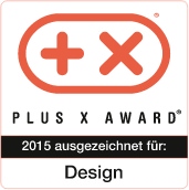 Auszeichnung Plus X Award für innovatives Design in der Sanitär-Branche.
