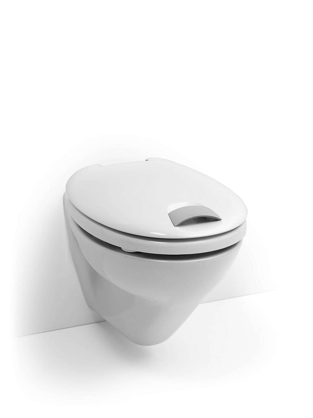 HAROMED WC-Sitz mit grauem Haltegriff