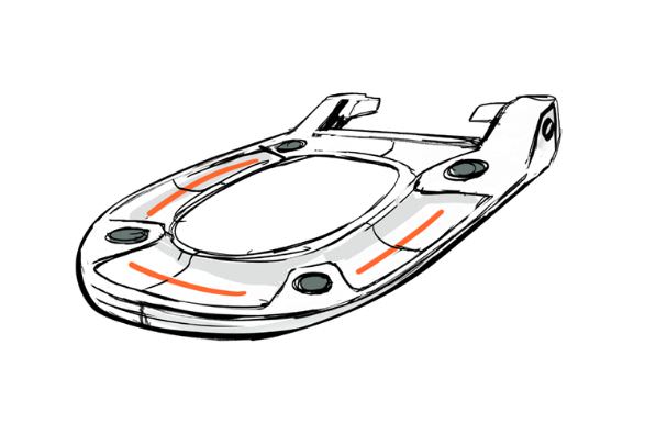 When it comes to the material for our toilet seats, we make no compromises. Sketch of a toilet seat representing outstanding material.