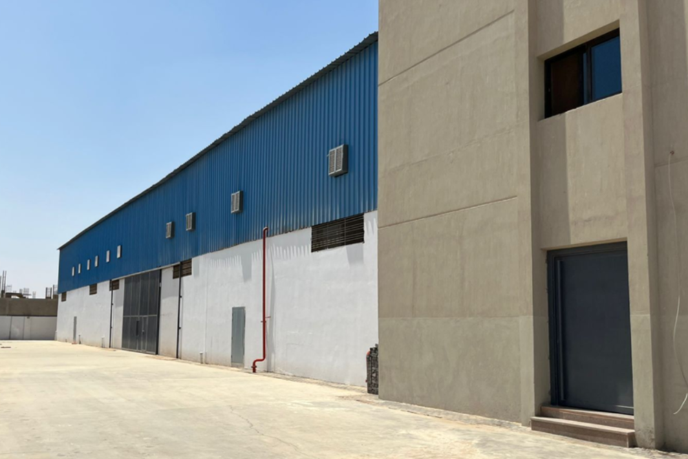 Vue extérieure de l'usine du Caire